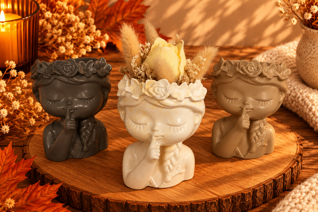 Vaso Decorativo Menina Serena – Silêncio