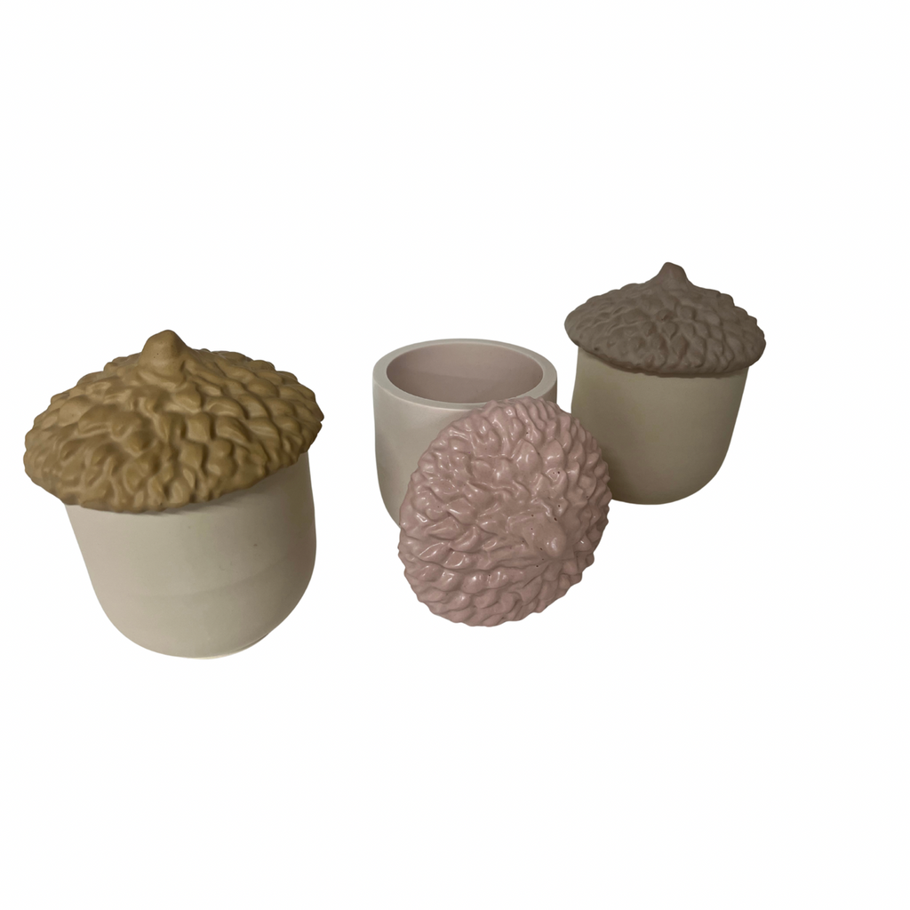 Caixa Decorativa Bolota em Jesmonite