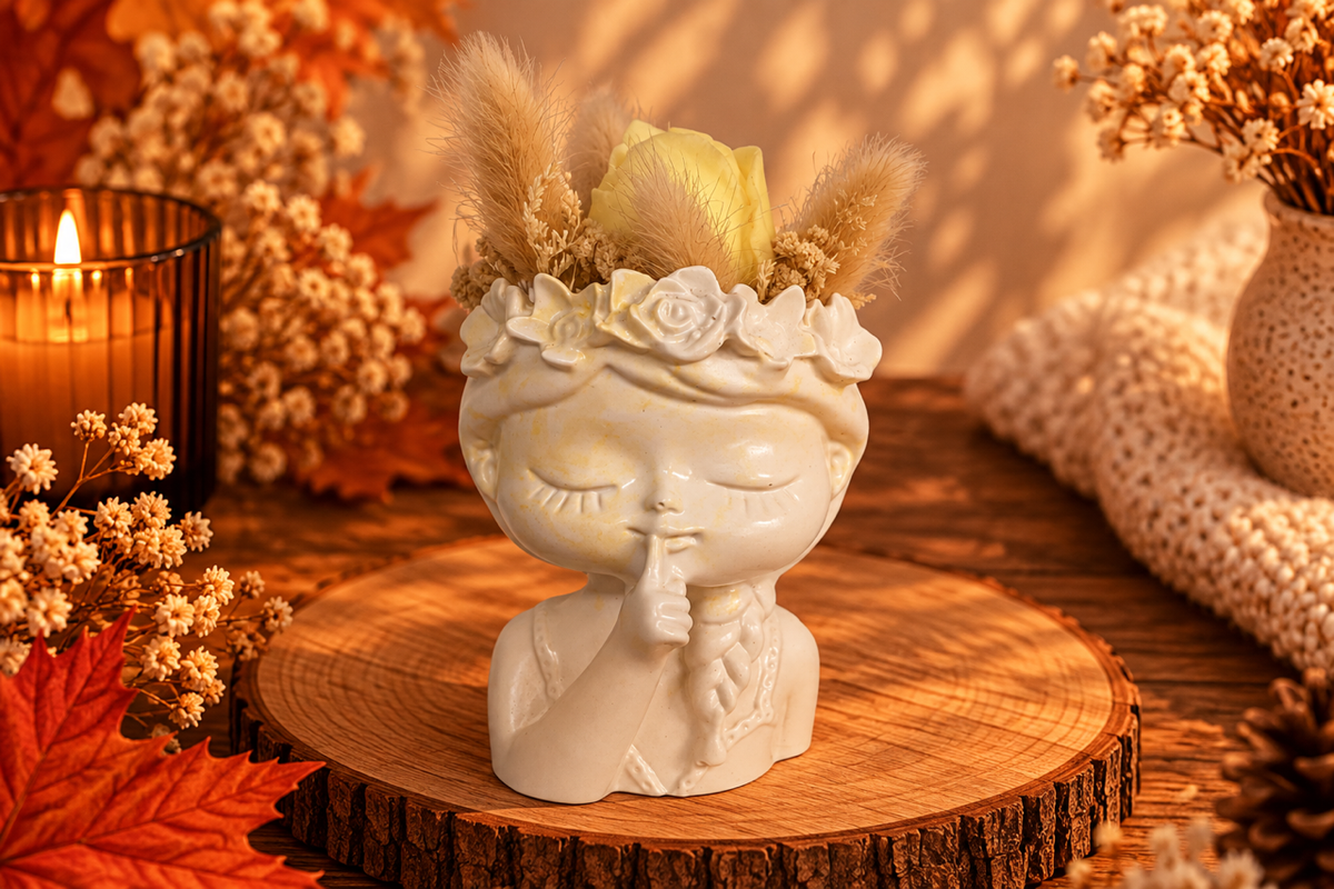 Vaso Decorativo Menina Serena – Silêncio