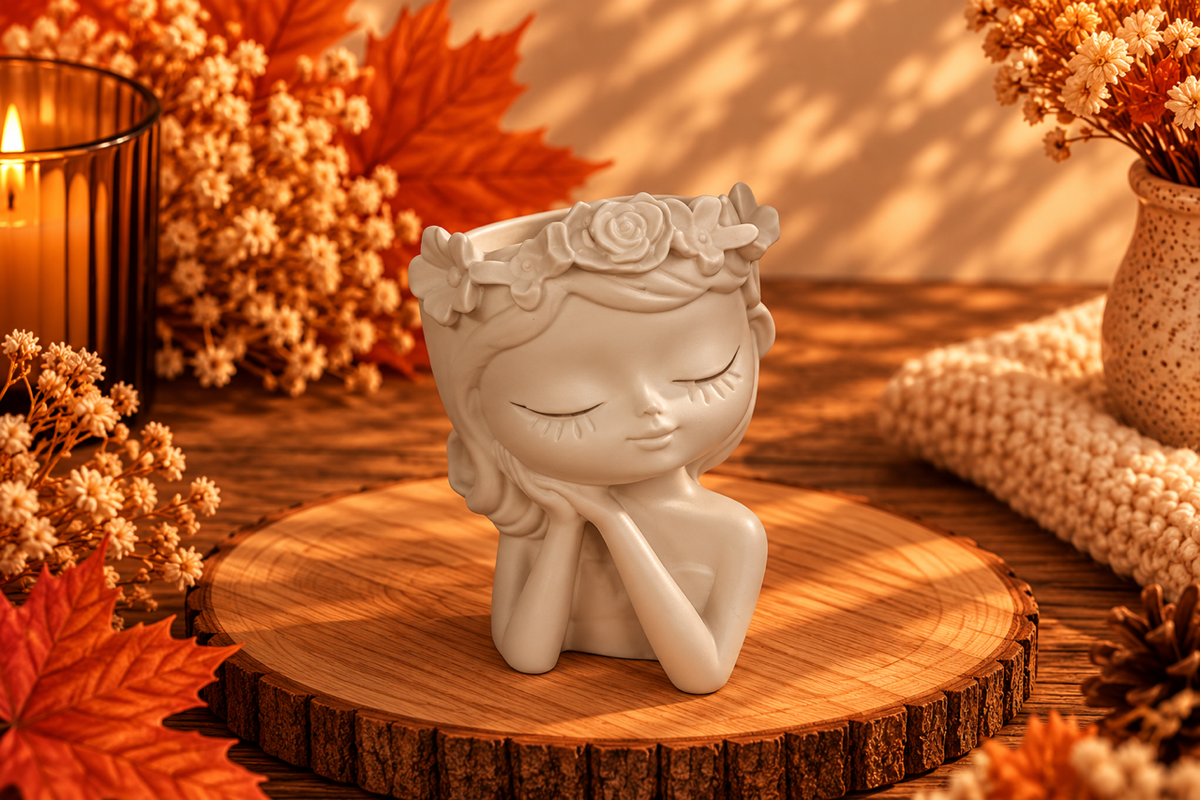 Vaso Decorativo Menina Serena – Sonho
