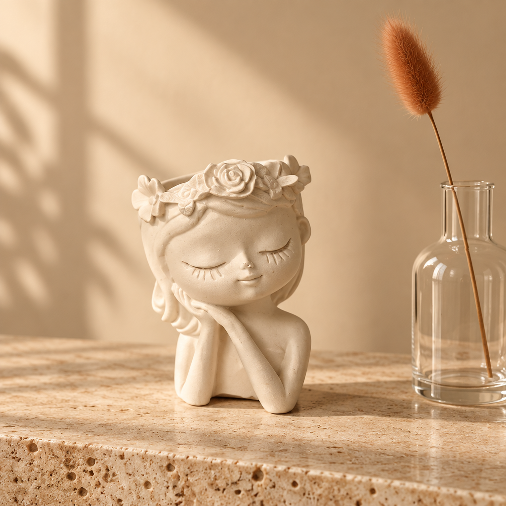 Vaso Decorativo Menina Serena – Sonho