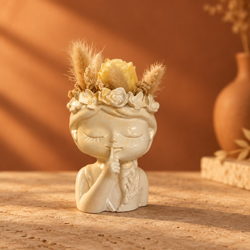 Vaso Decorativo Menina Serena – Silêncio