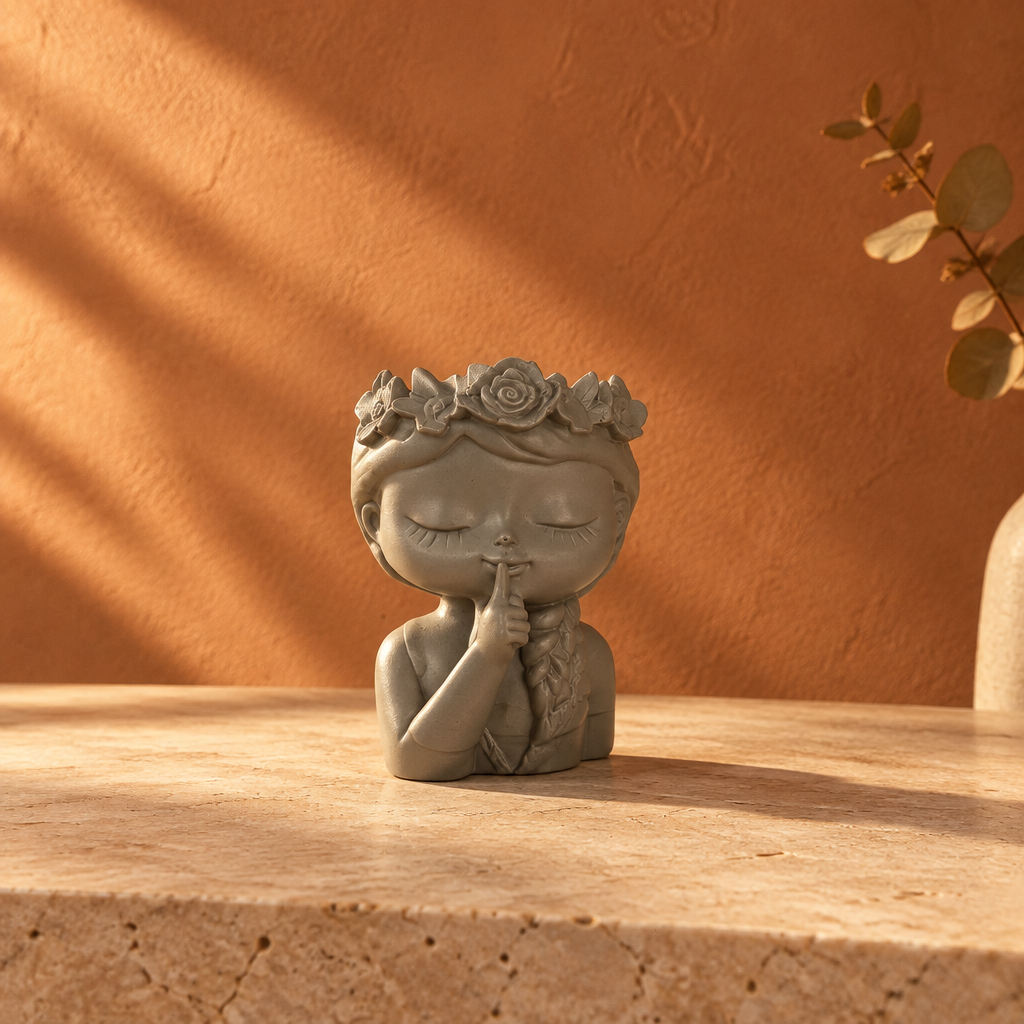 Vaso Decorativo Menina Serena – Silêncio