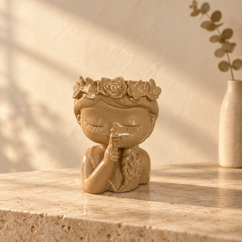 Vaso Decorativo Menina Serena – Silêncio