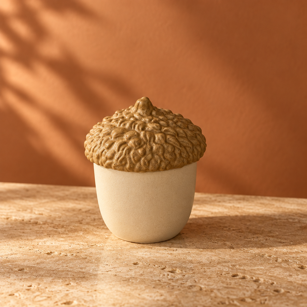 Caixa Decorativa Bolota em Jesmonite