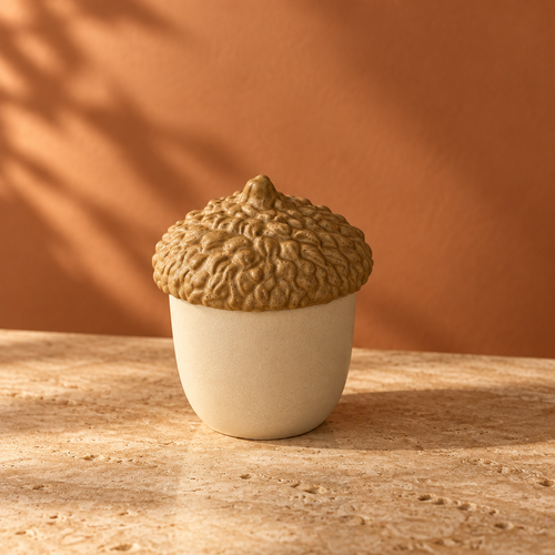 Caixa Decorativa Bolota em Jesmonite
