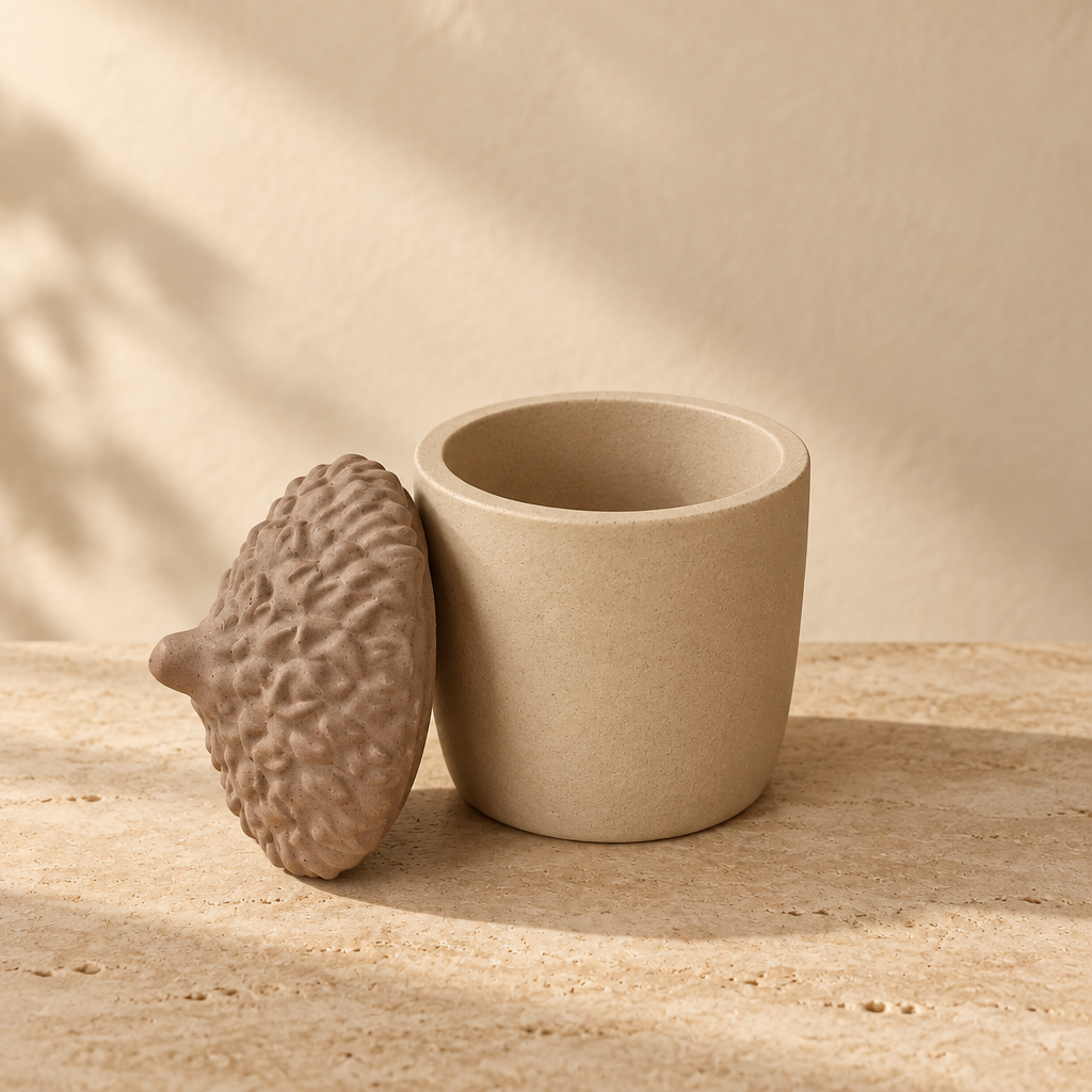 Caixa Decorativa Bolota em Jesmonite
